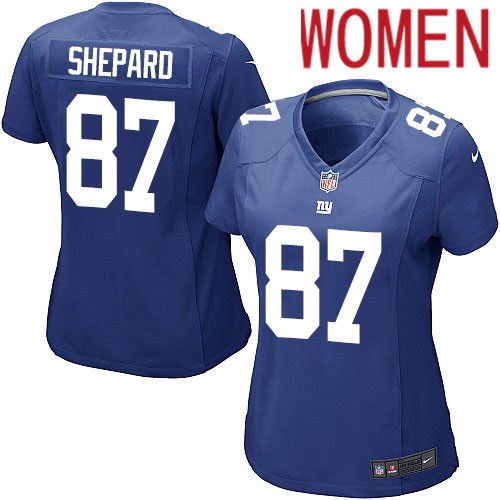 Women New York Giants 87 Sterling Shepard Nike Royal Game NFL Jersey